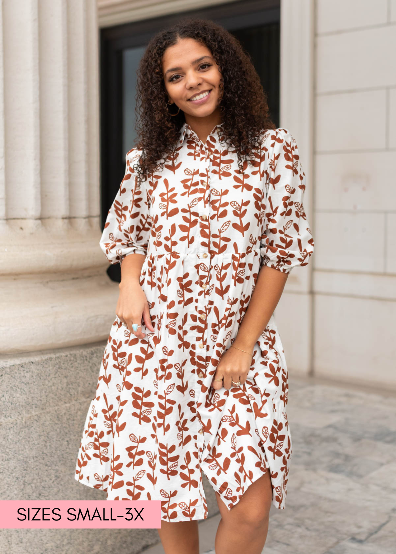 Leighann Brown Floral Dress