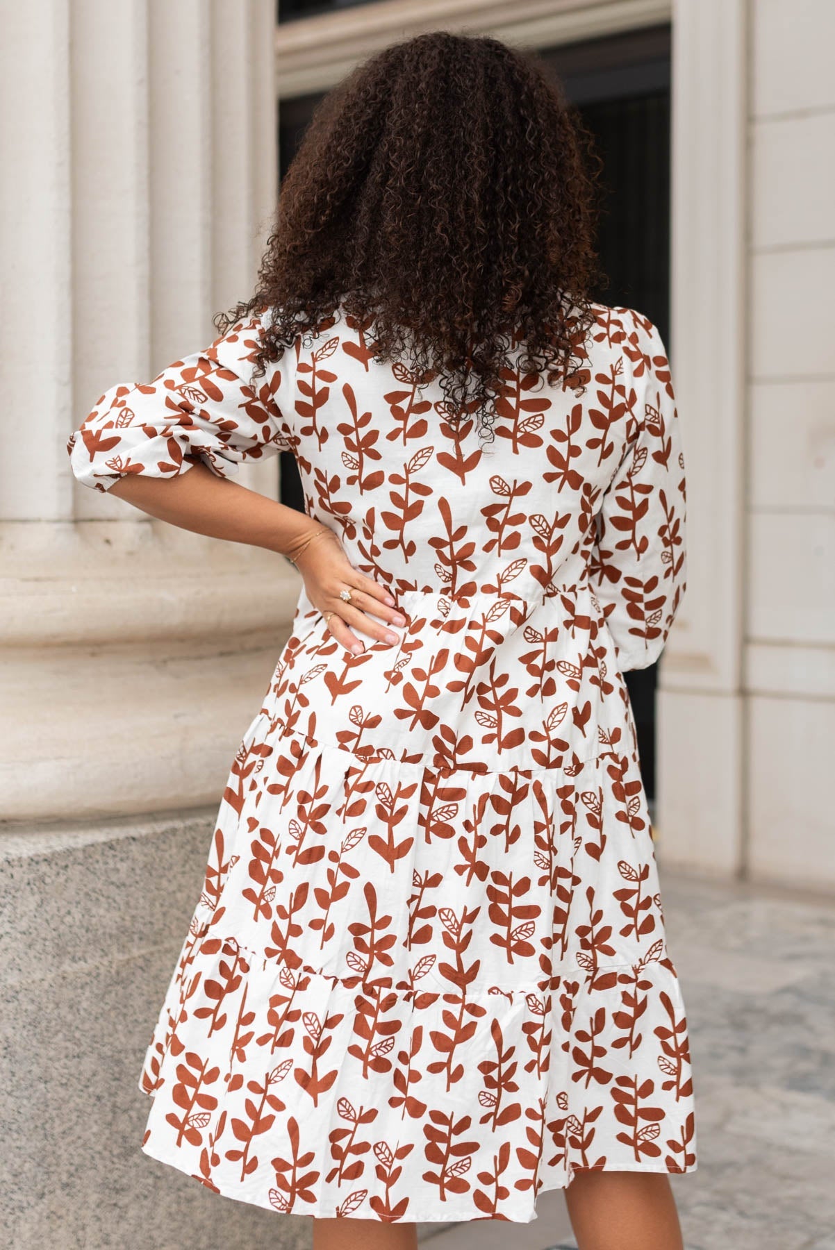 Leighann Brown Floral Dress