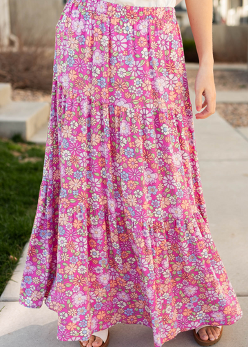 Lenora Pink Floral Skirt
