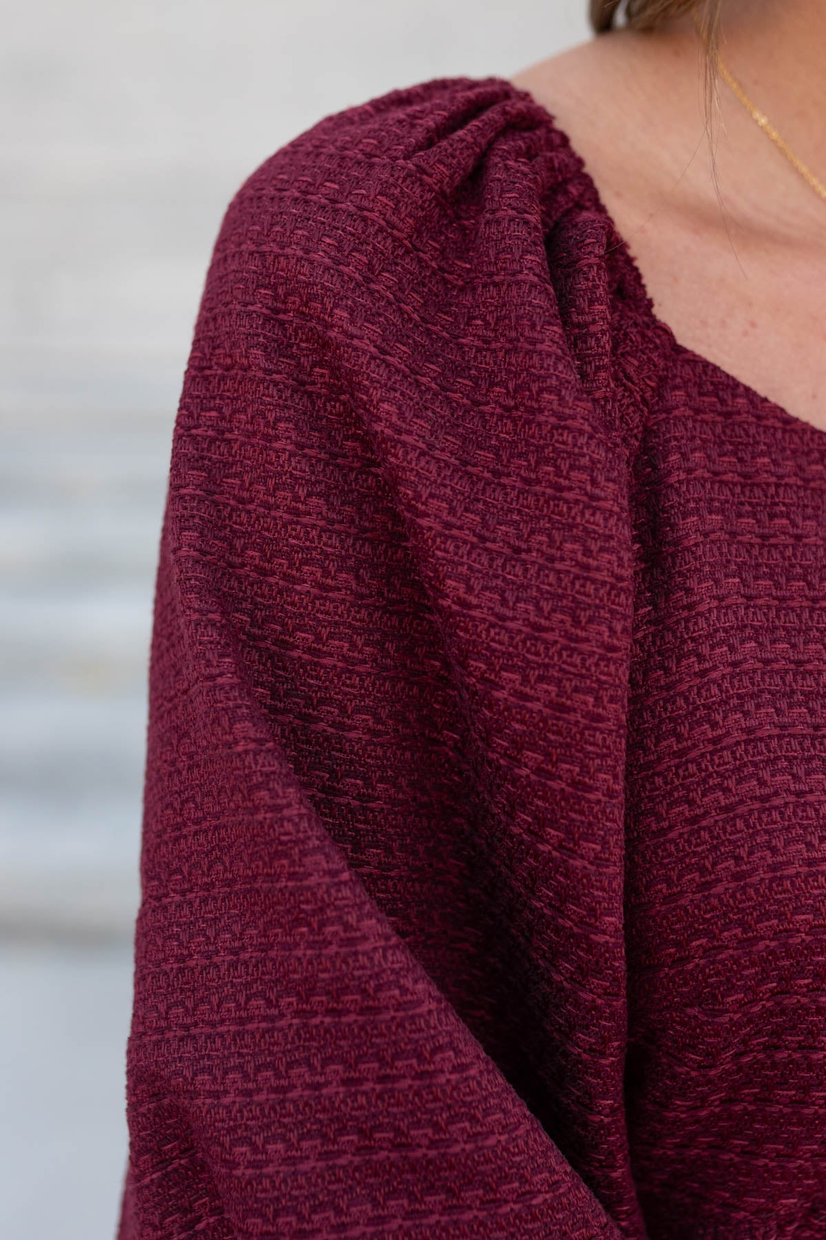 Lila Burgundy Textured Dress