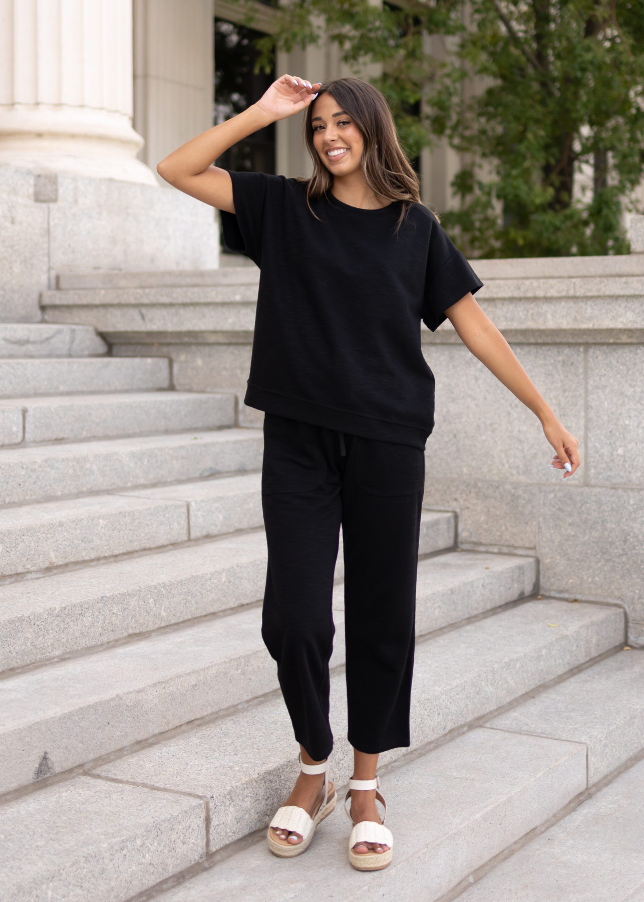Lillian Black Knit Top