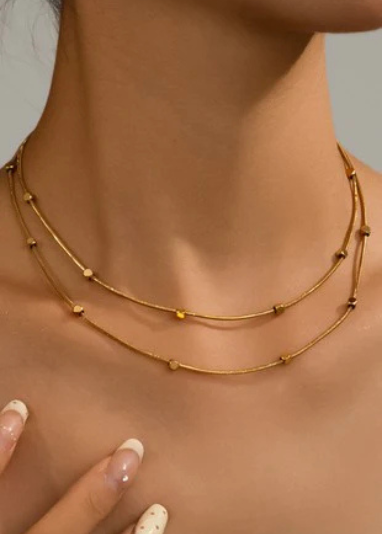 Lilo Gold Dot Layered Necklace