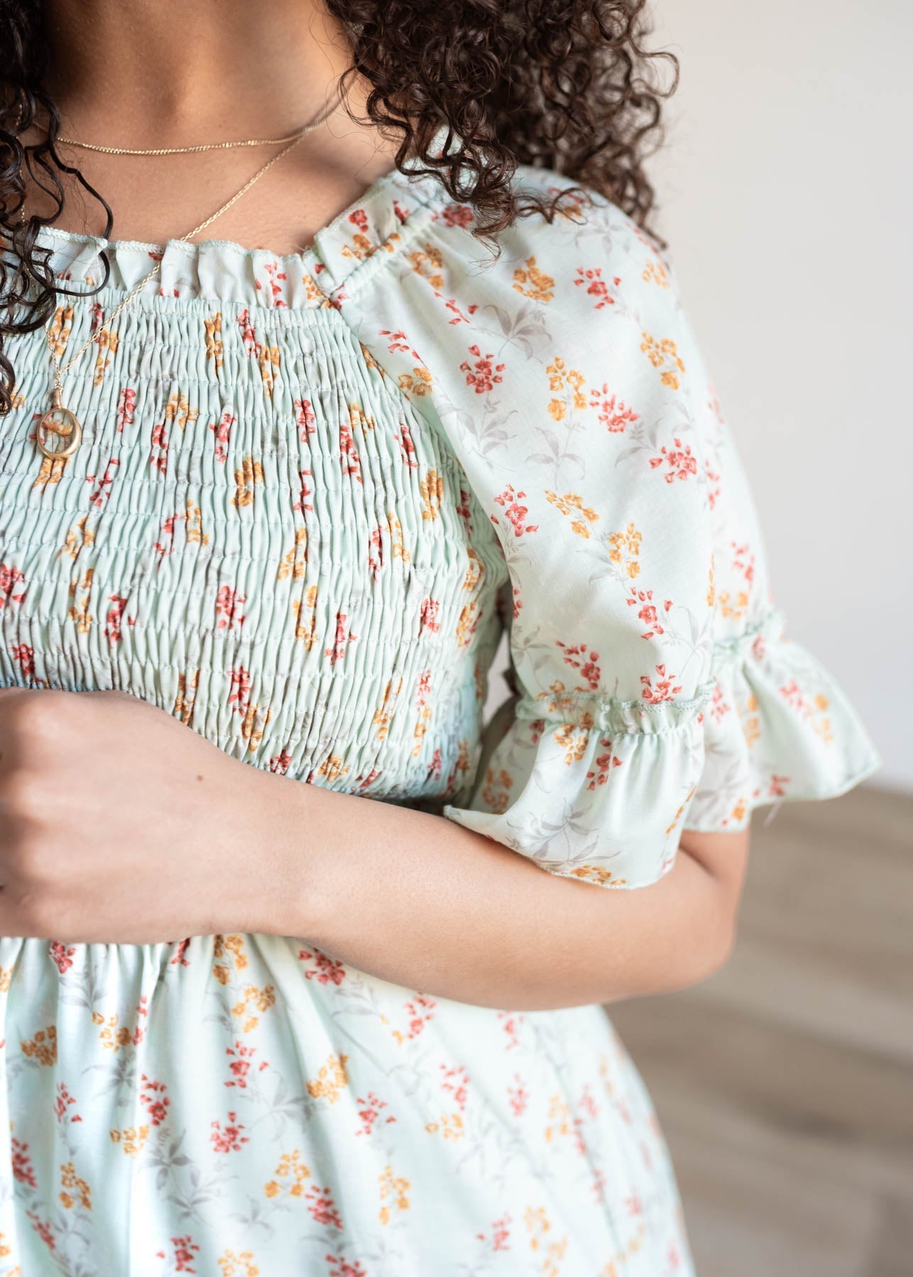 Lily Mint Floral Dress