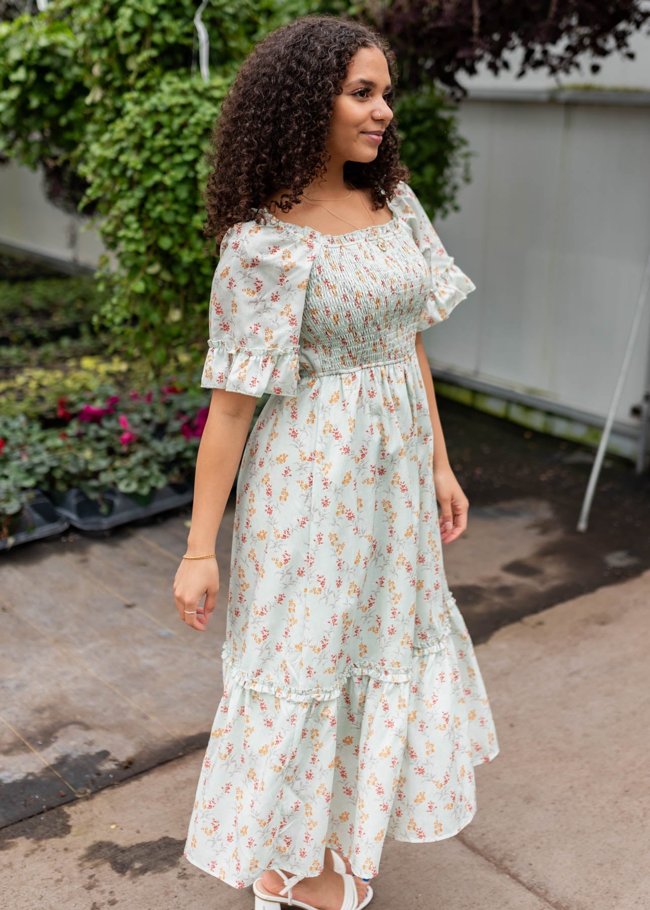 Lily Mint Floral Dress