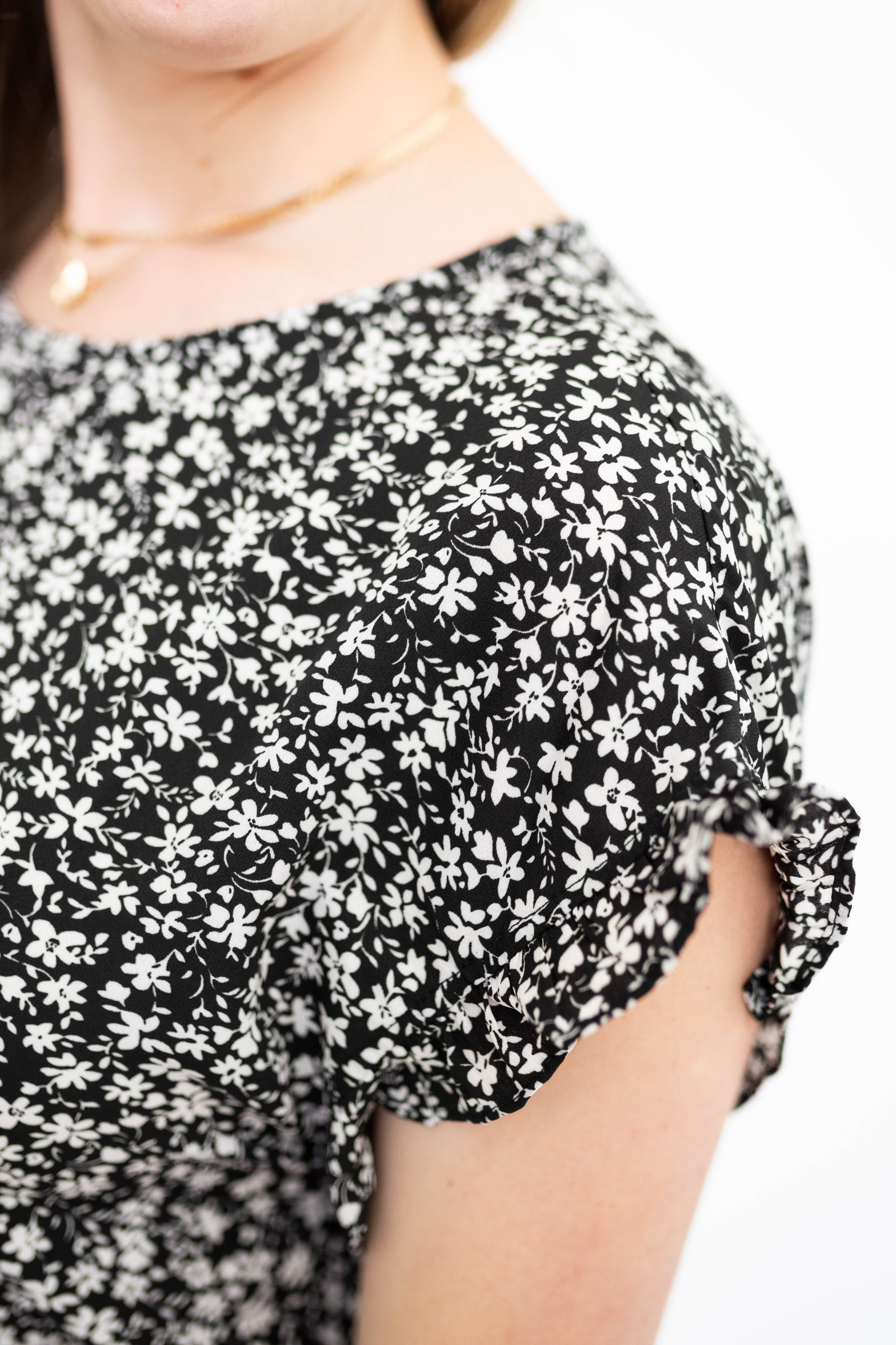 Lindsay Black Floral Dress