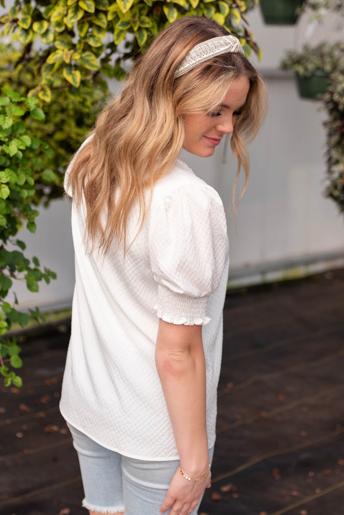 Lindsey Off White Puff Sleeve Top