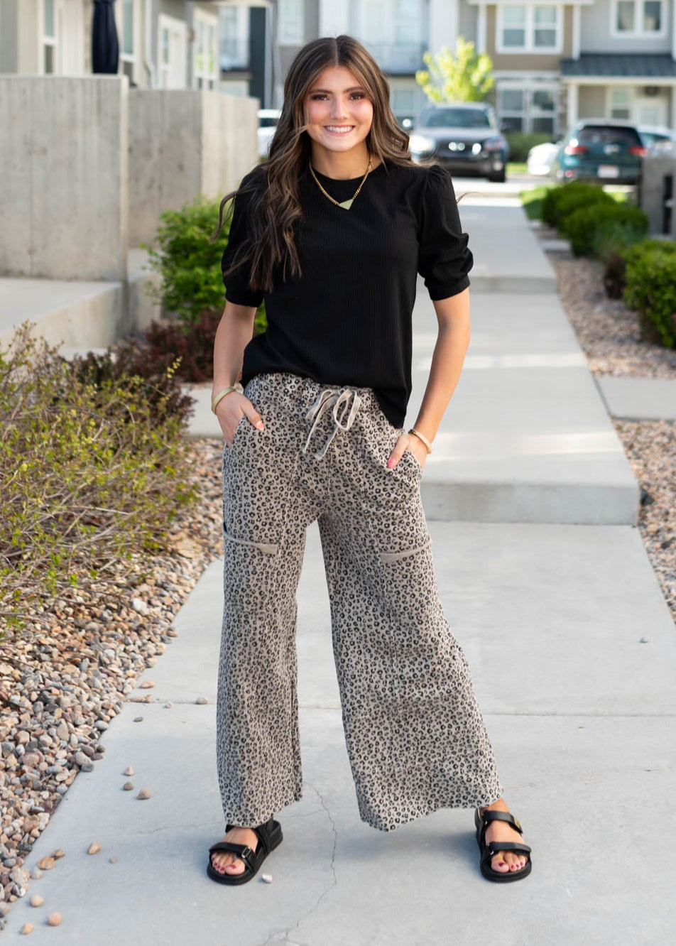 Lindy Ash Brown Leopard Pants