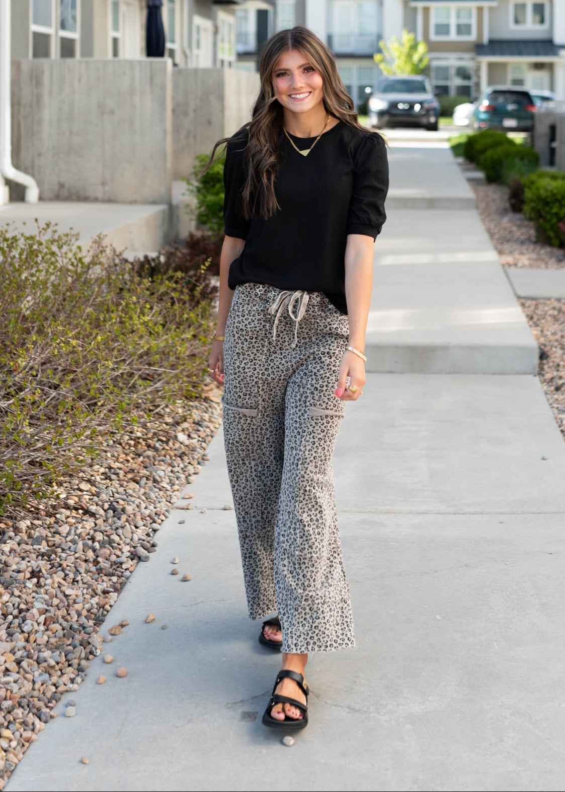 Lindy Ash Brown Leopard Pants
