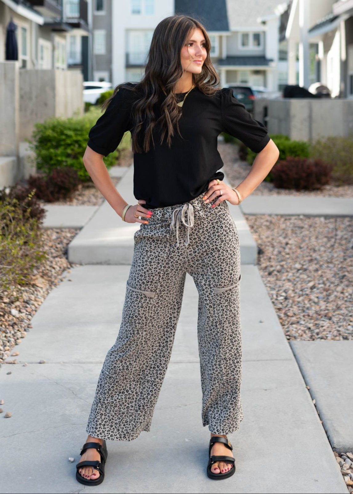 Lindy Ash Brown Leopard Pants