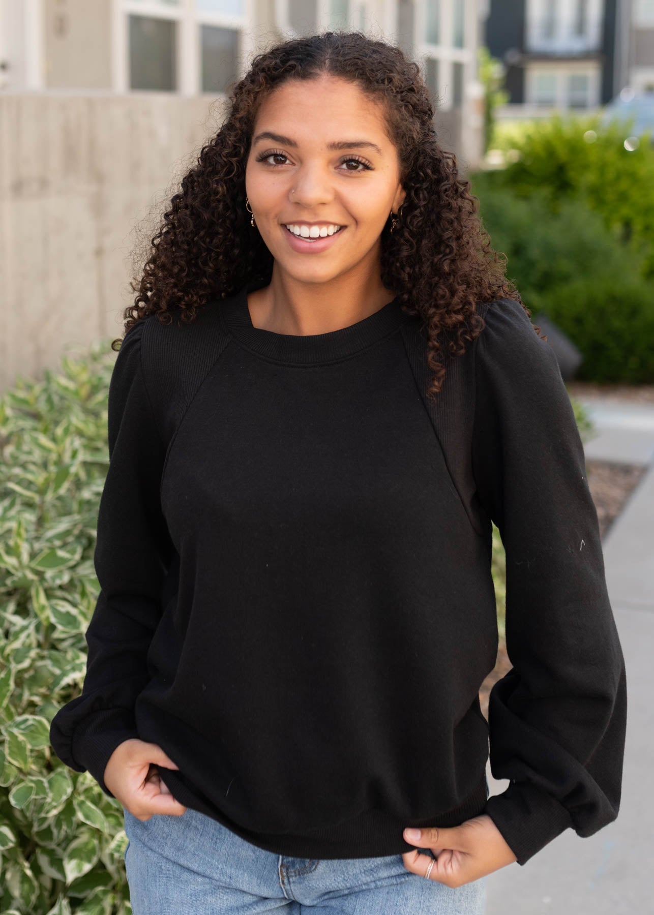 Lisa Black Long Sleeve Top