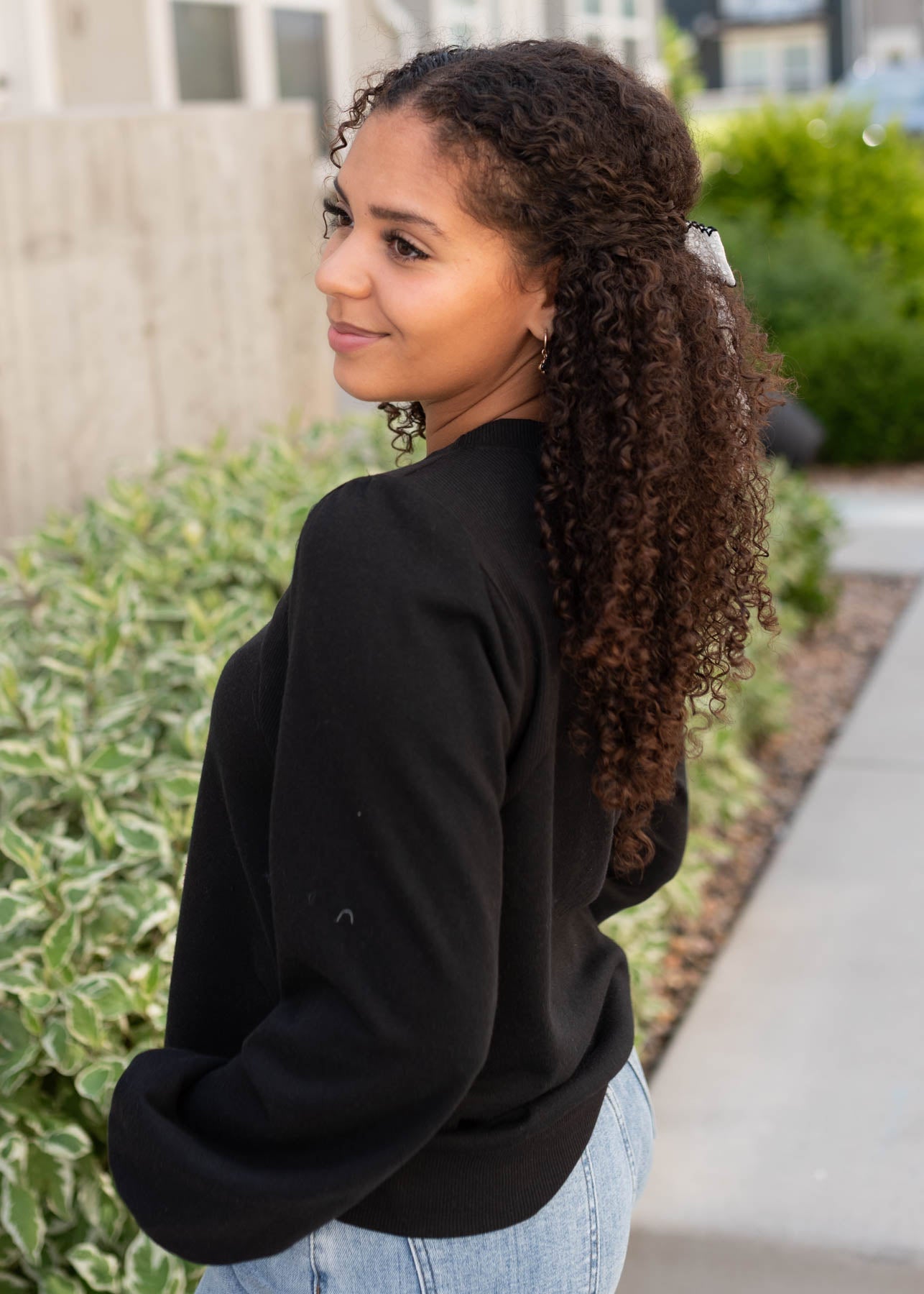 Lisa Black Long Sleeve Top