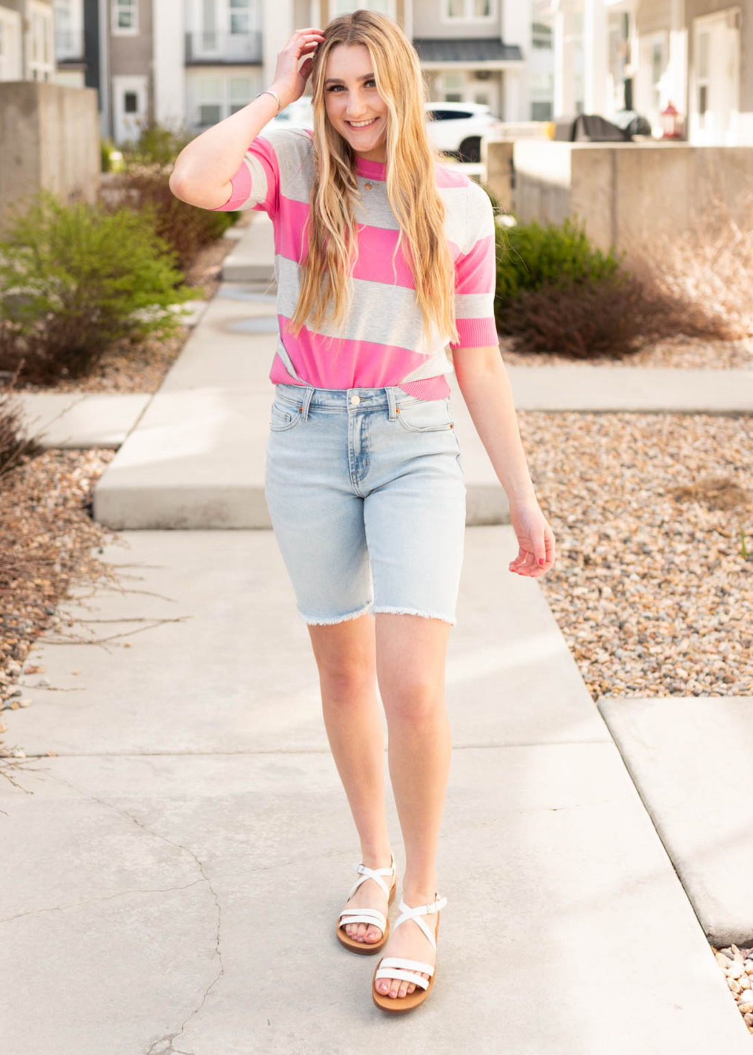 Lissa Pink Stripe Top