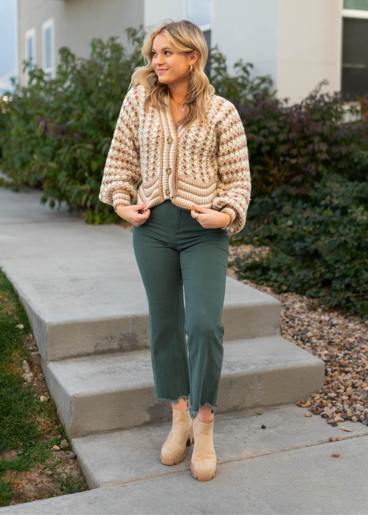 Livia Khaki Cardigan