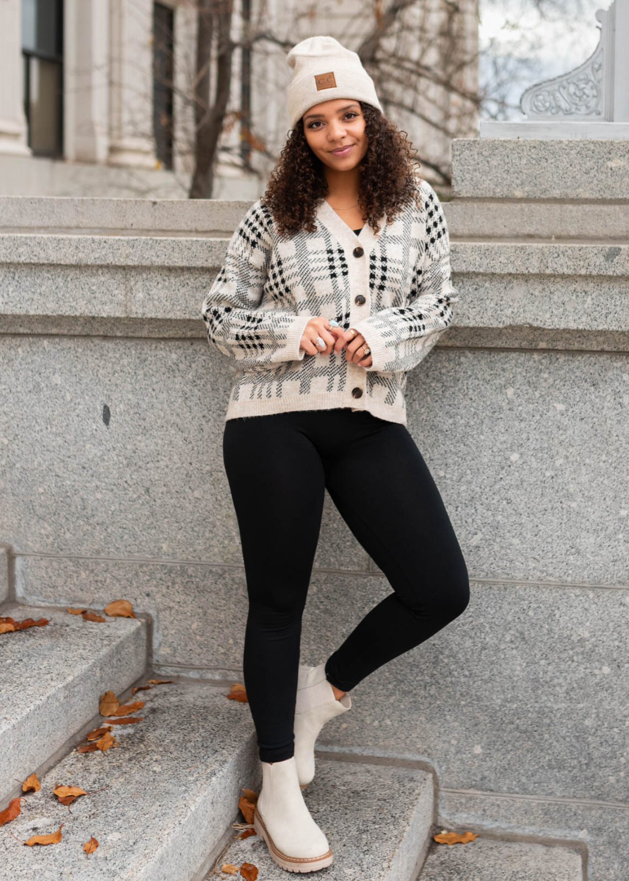Livie Taupe Button Down Cardigan