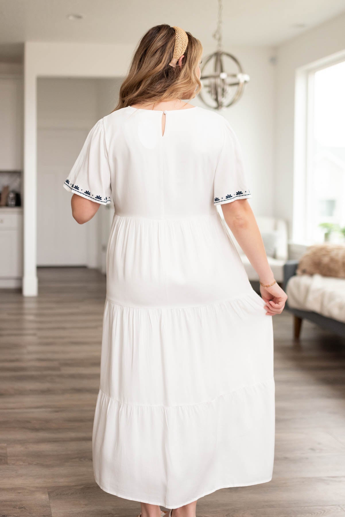 Lizbeth White Embroidered Dress