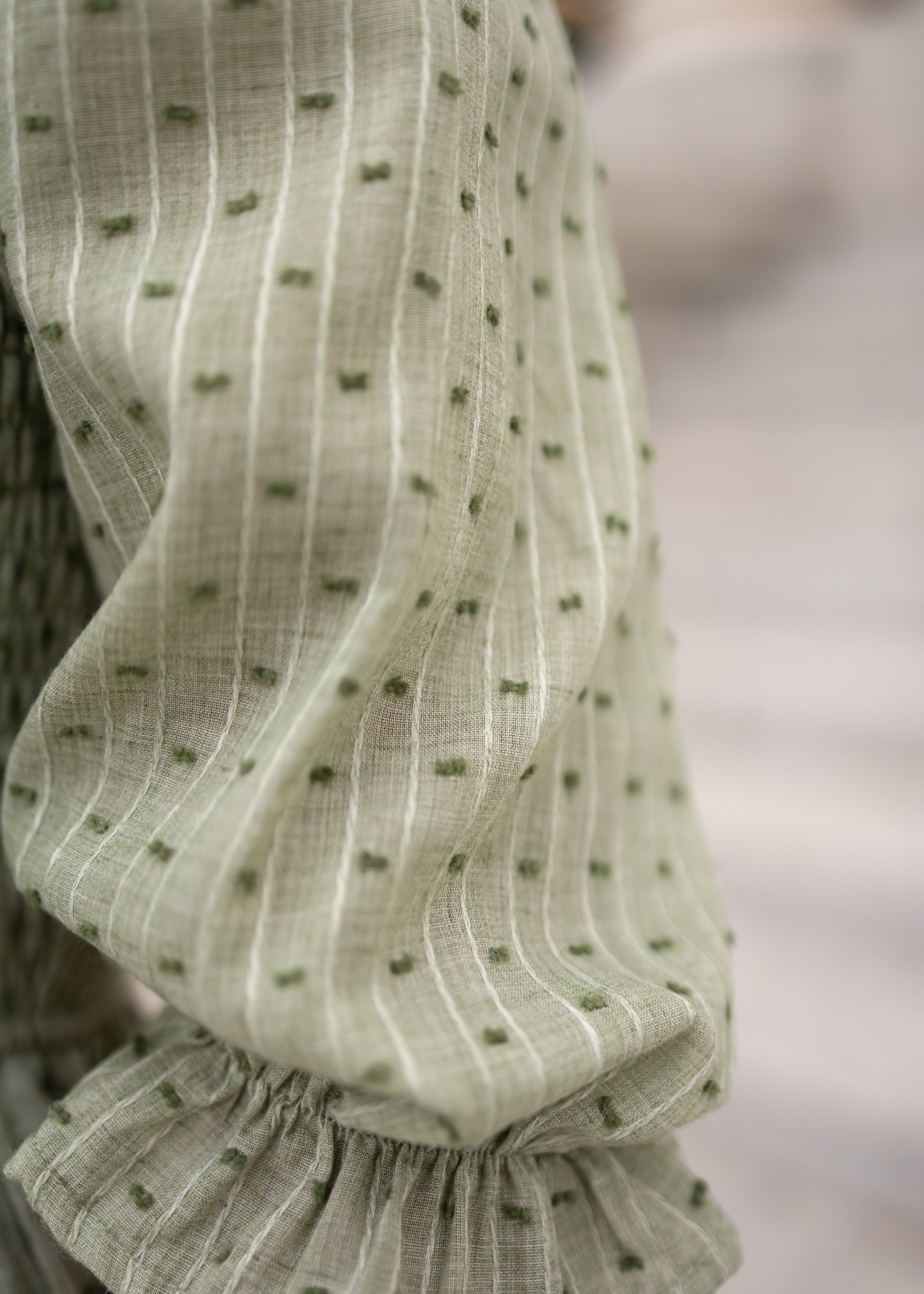 Lizzy Green Smocked Dress