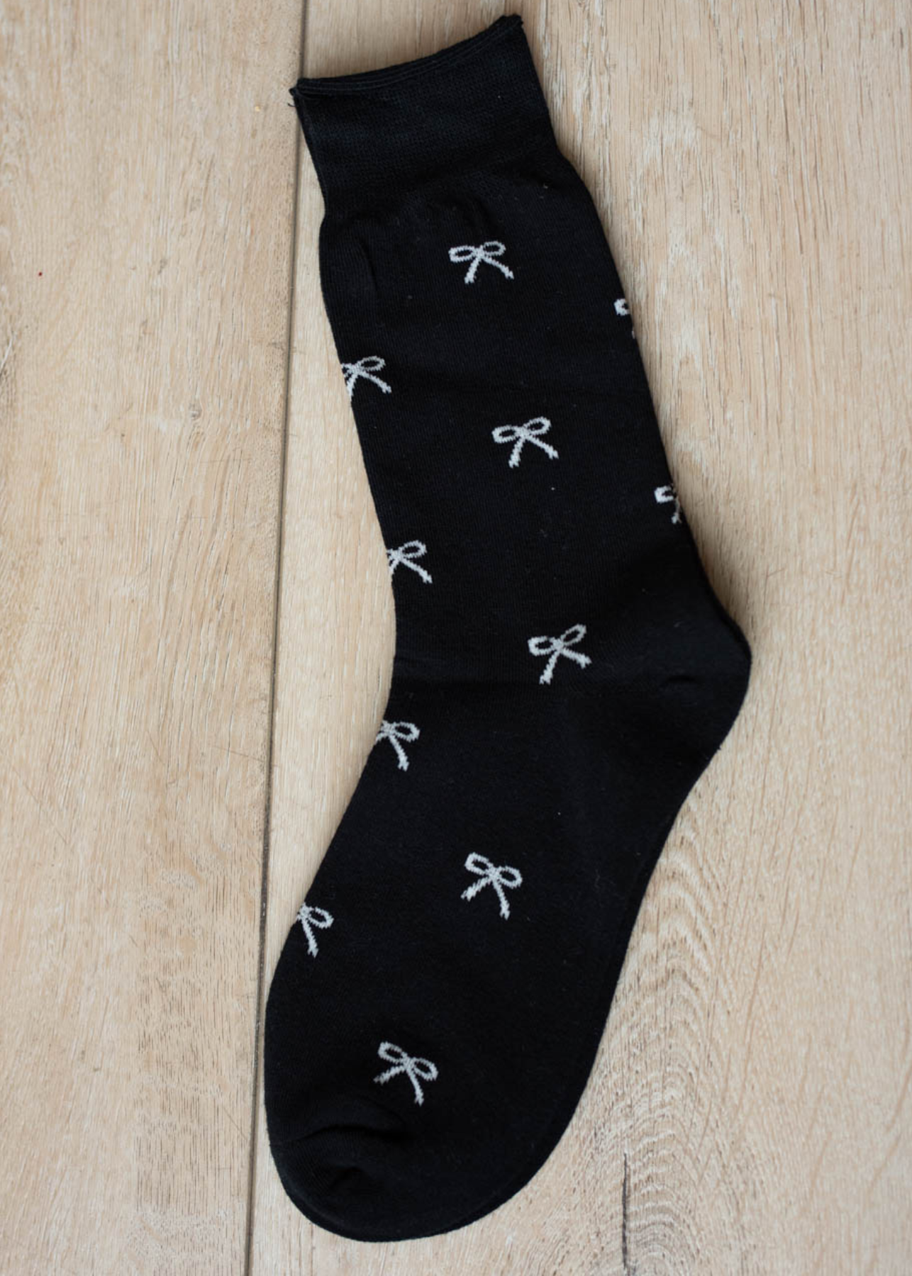 Lorin Black Mini Bow Socks