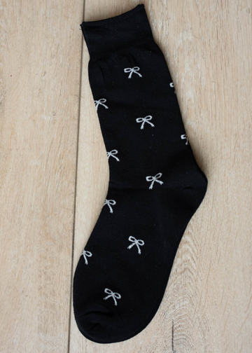 Lorin Black Mini Bow Socks