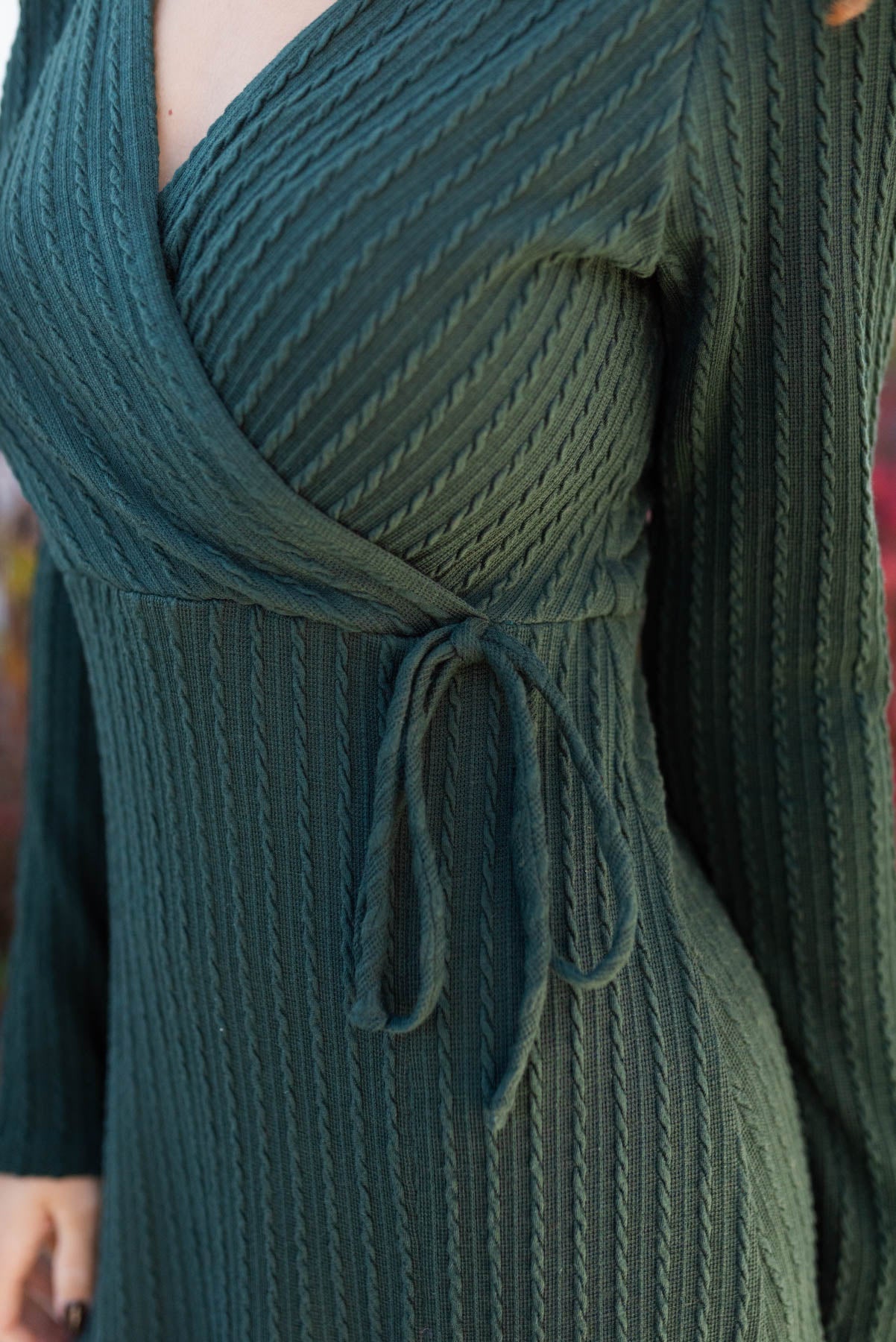 Lory Hunter Green Textured Maxi Dress