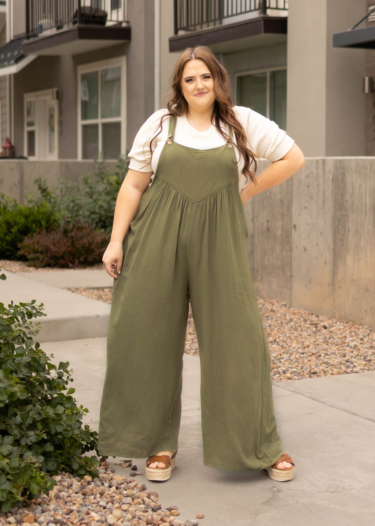 Luann Olive Jumpsuit