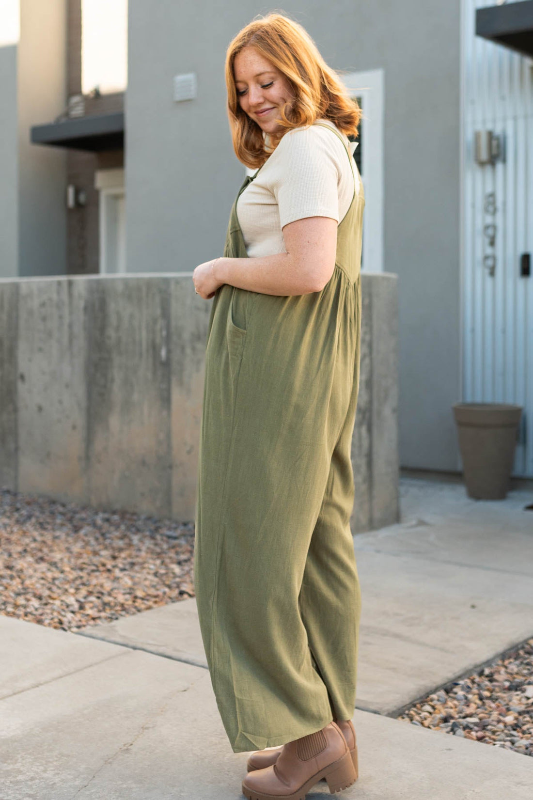 Luann Olive Jumpsuit