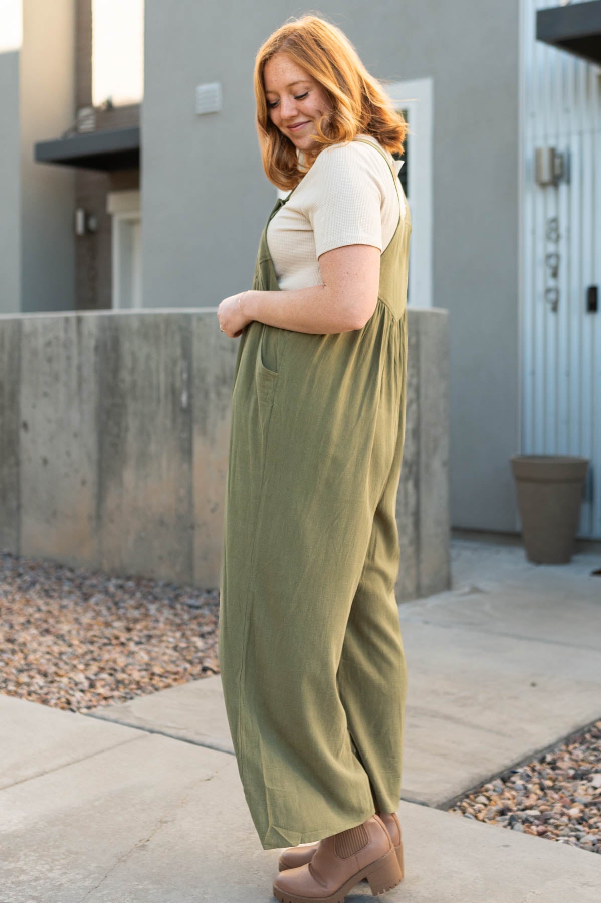 Luann Olive Jumpsuit