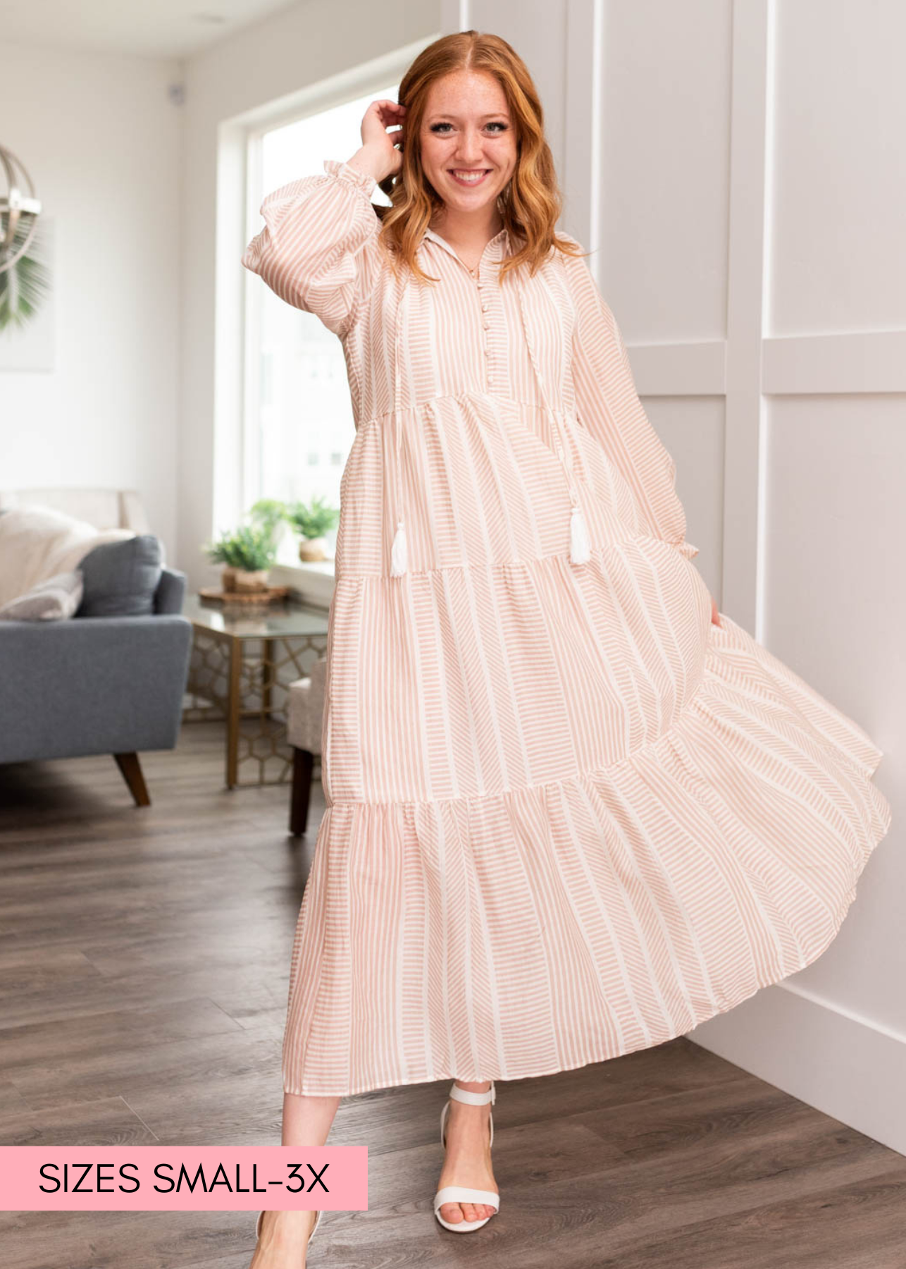 Lucy Tan Patterned Dress