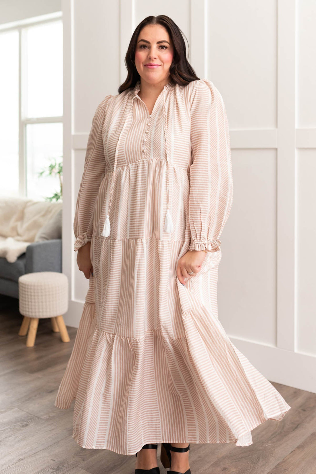 Lucy Tan Patterned Dress