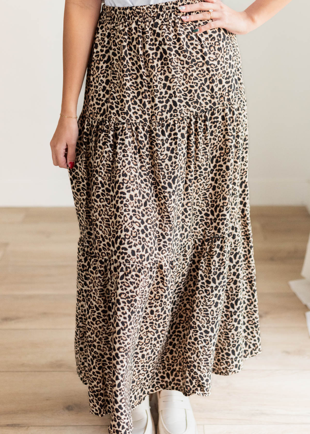 Lynne Leopard Print Skirt