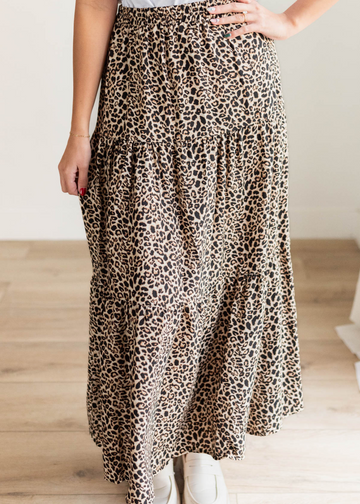 Lynne Leopard Print Skirt