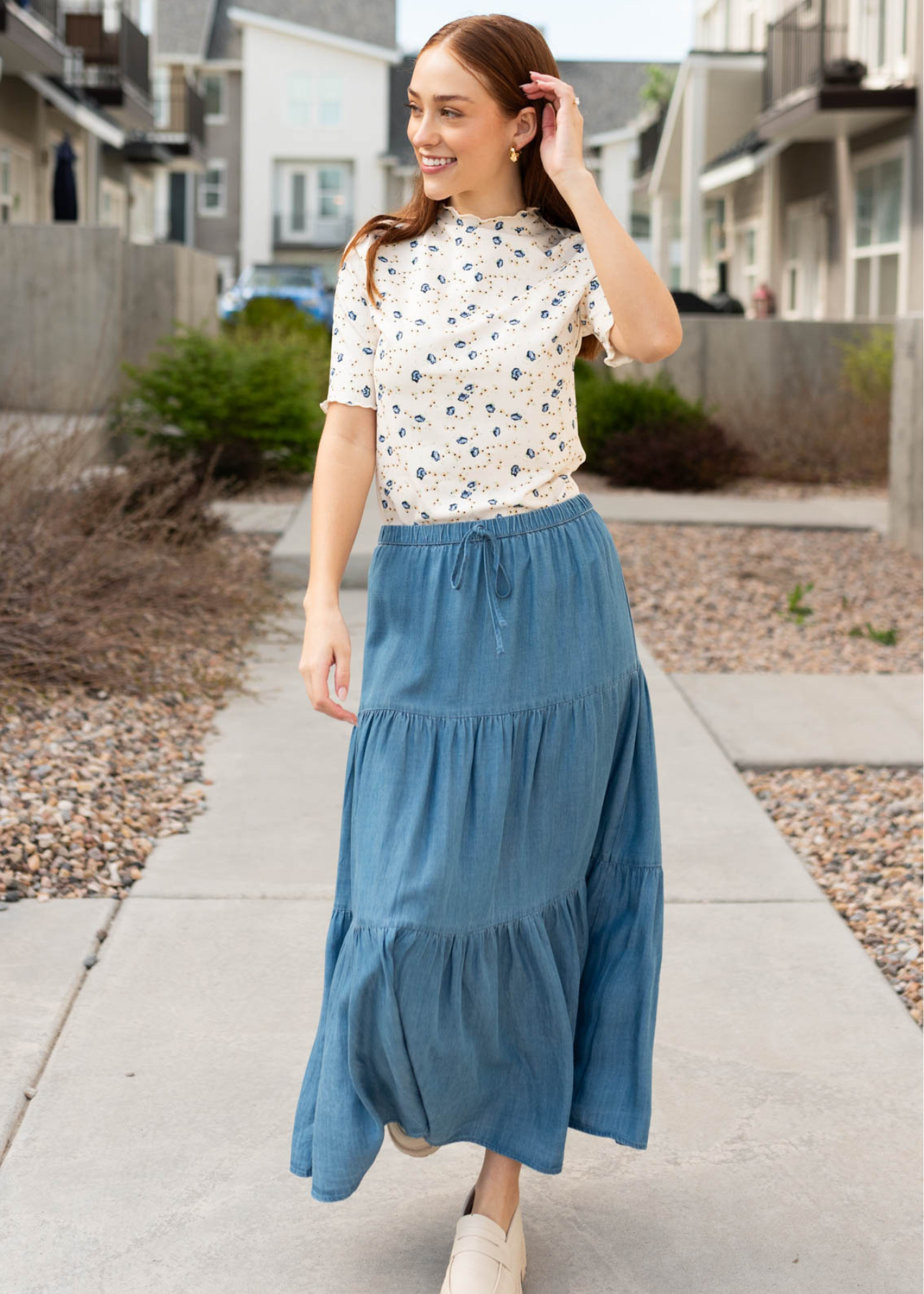 Lynsey Cream Floral Top