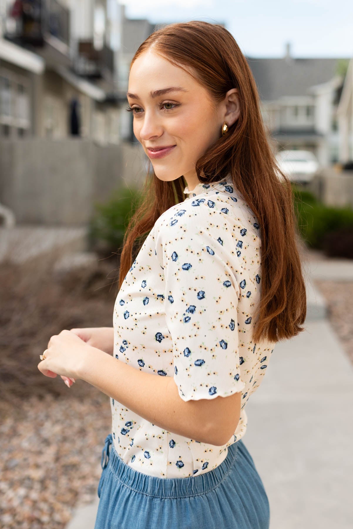 Lynsey Cream Floral Top