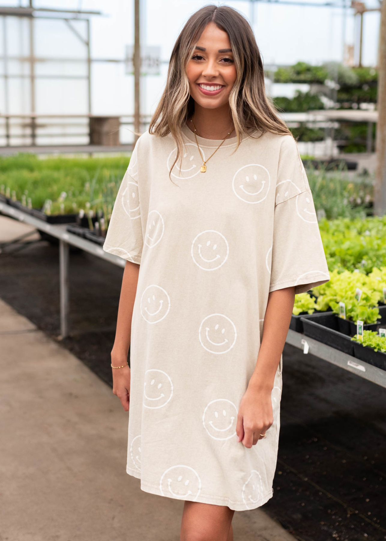 Lynzie Khaki Tunic Dress