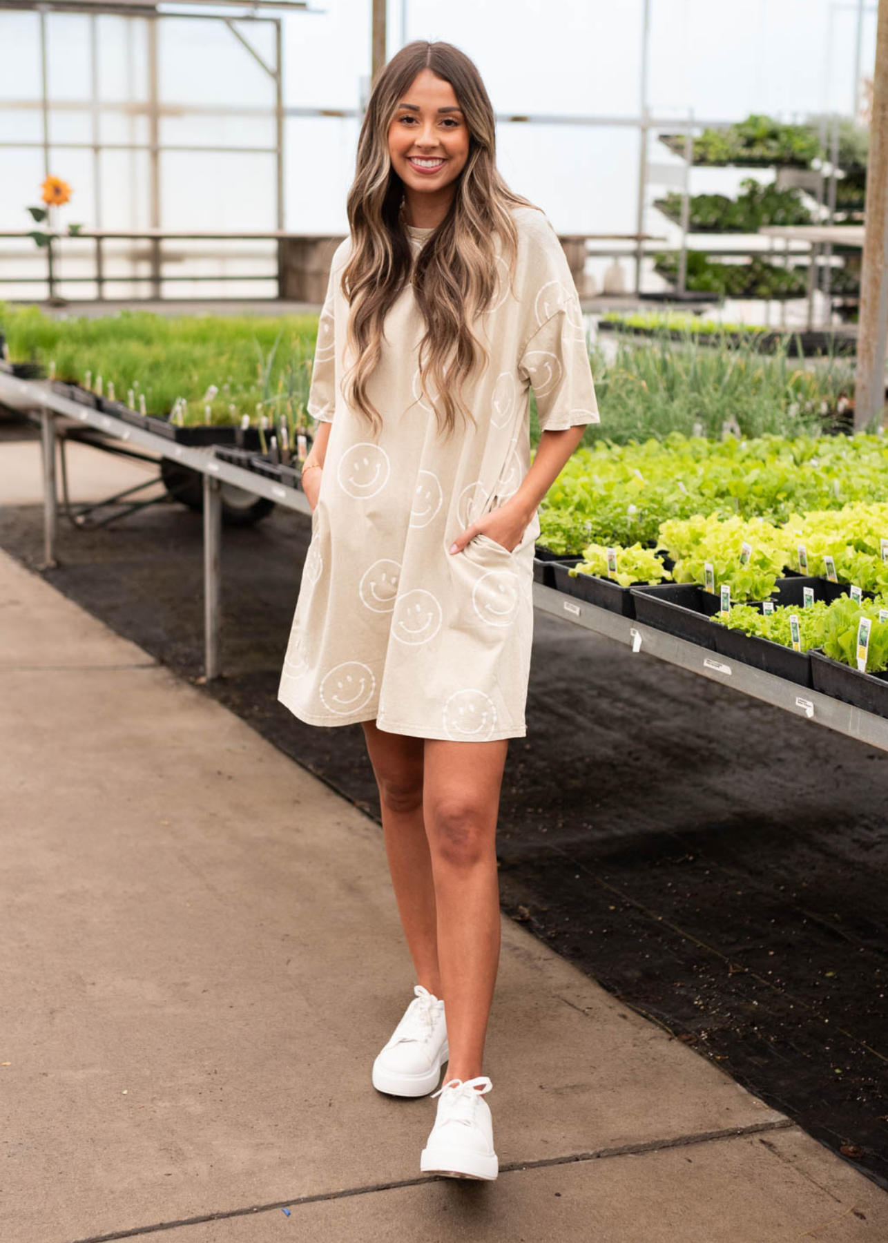 Lynzie Khaki Tunic Dress