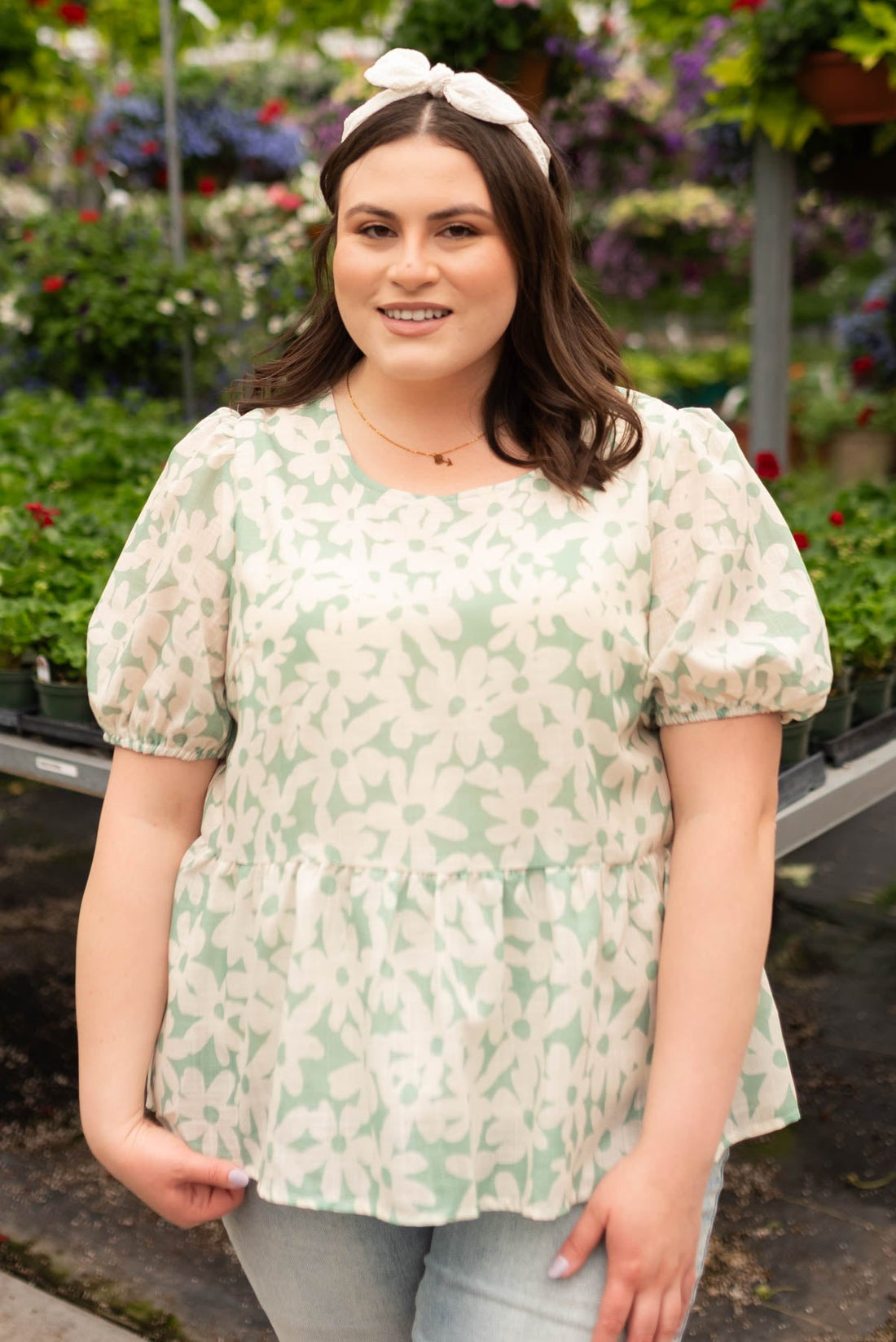 Lysa Green Floral Blouse
