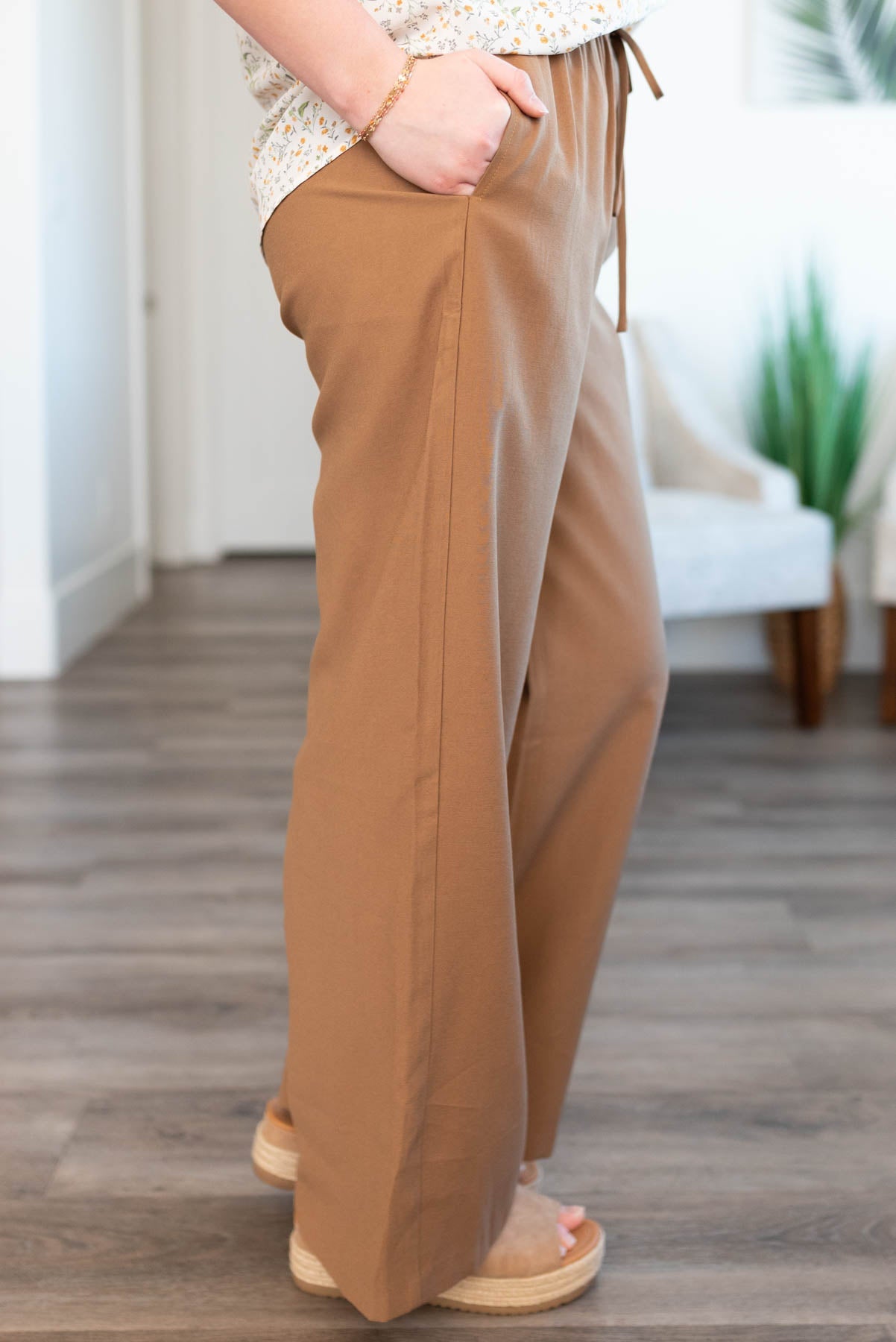 Lyza Brown Wide Leg Pants