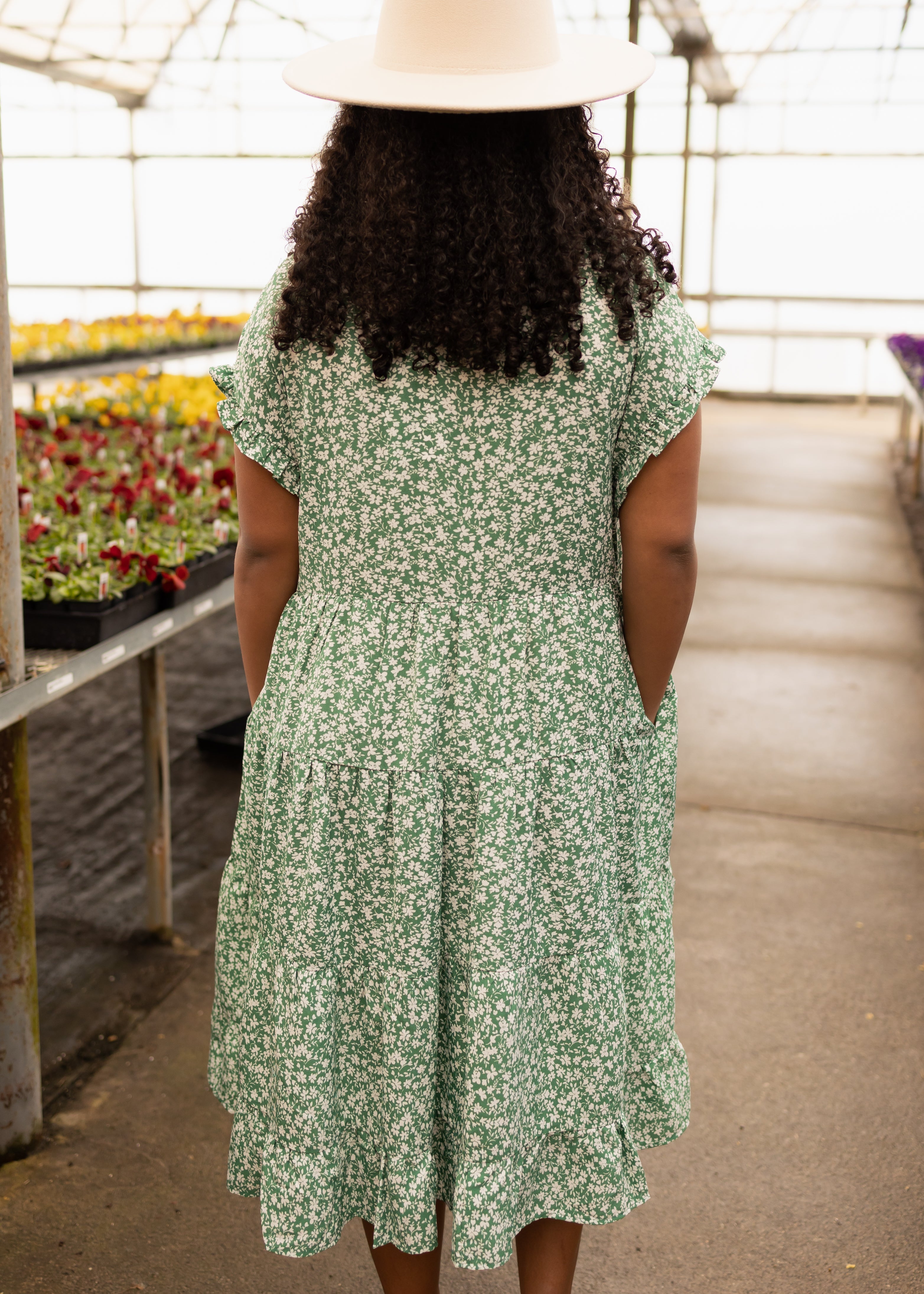 Lindsay Green Floral Dress