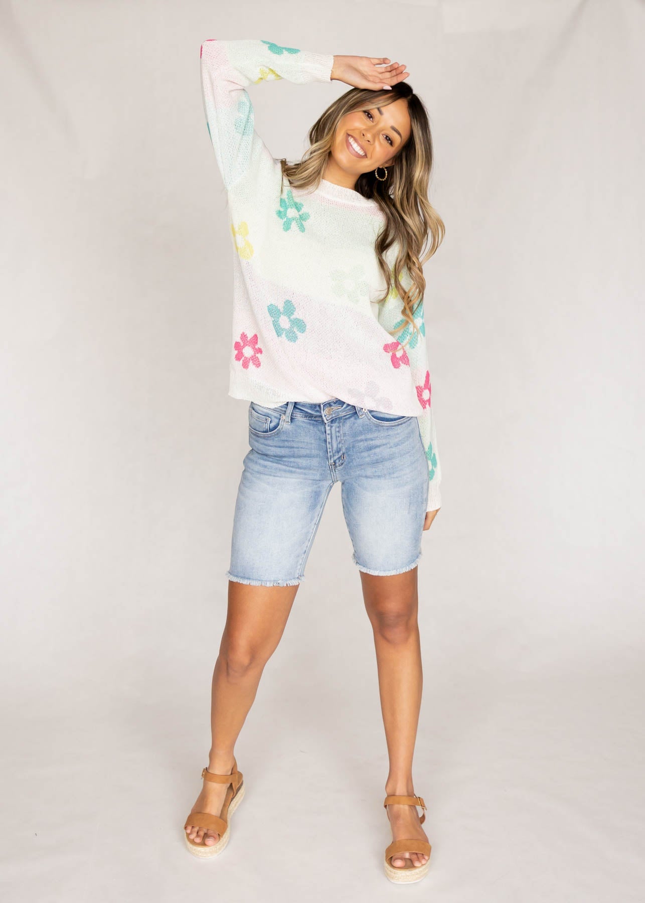 Adley Medium Wash Shorts