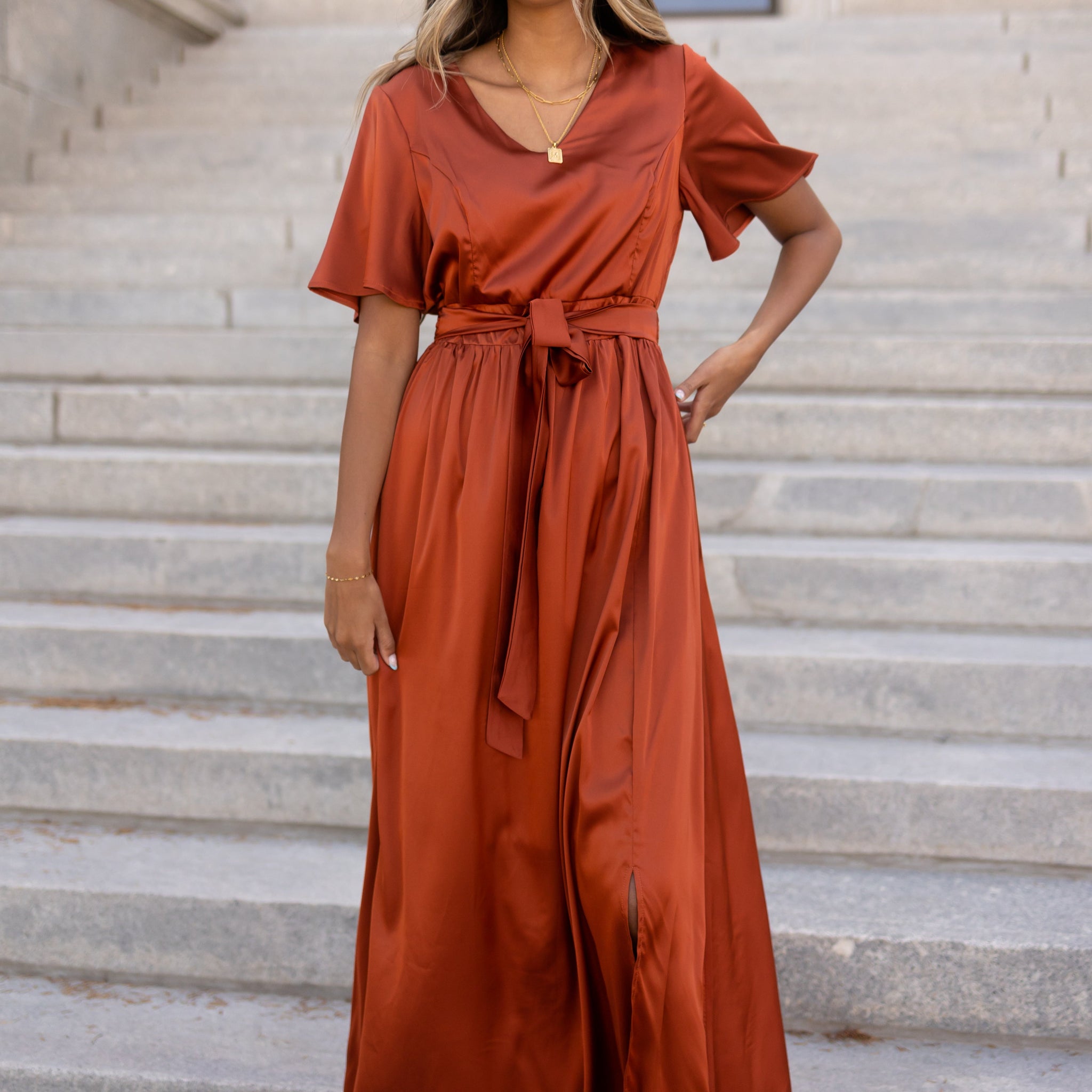 Alissa Rust Dress