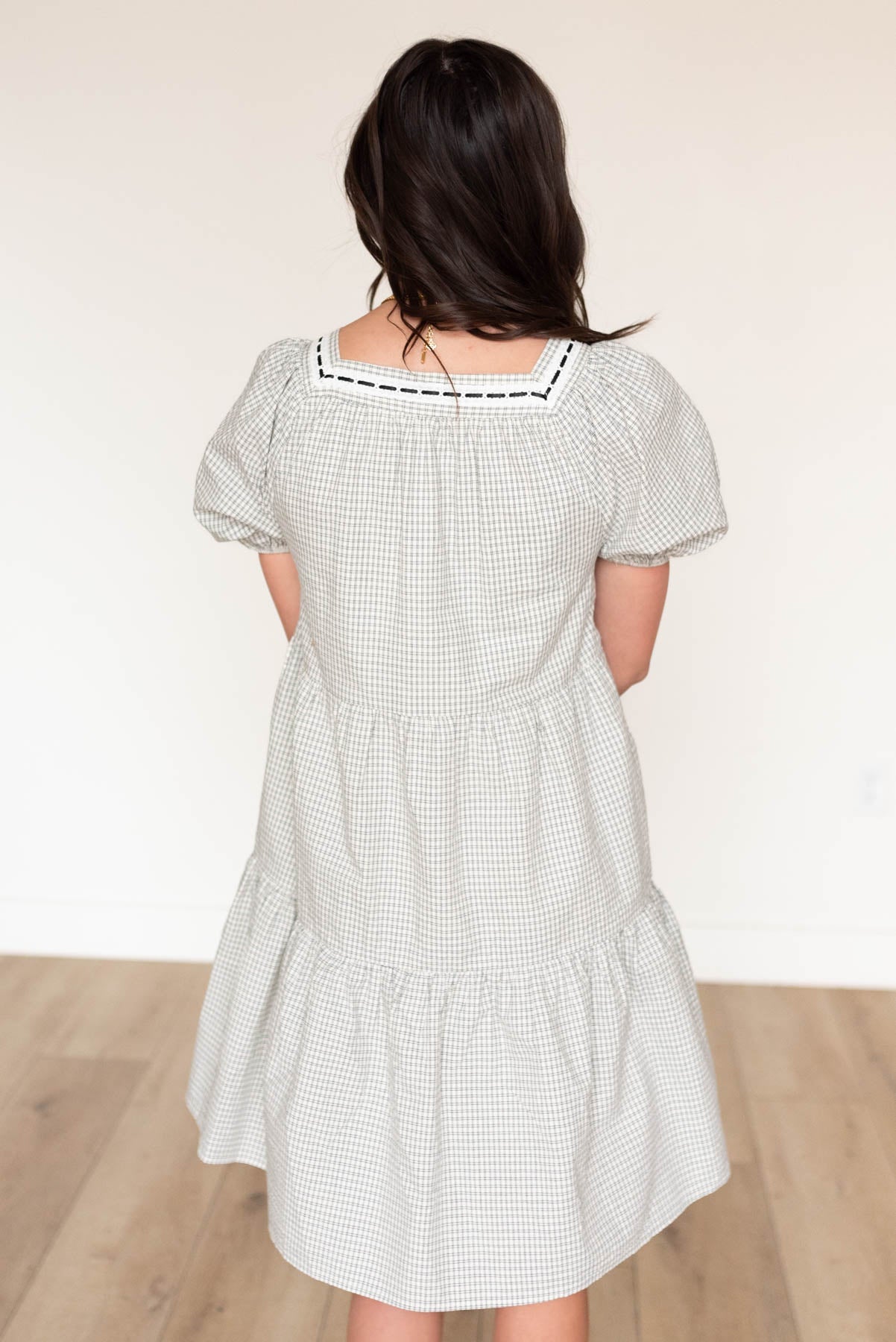 Mackenzie Black Checkered Dress