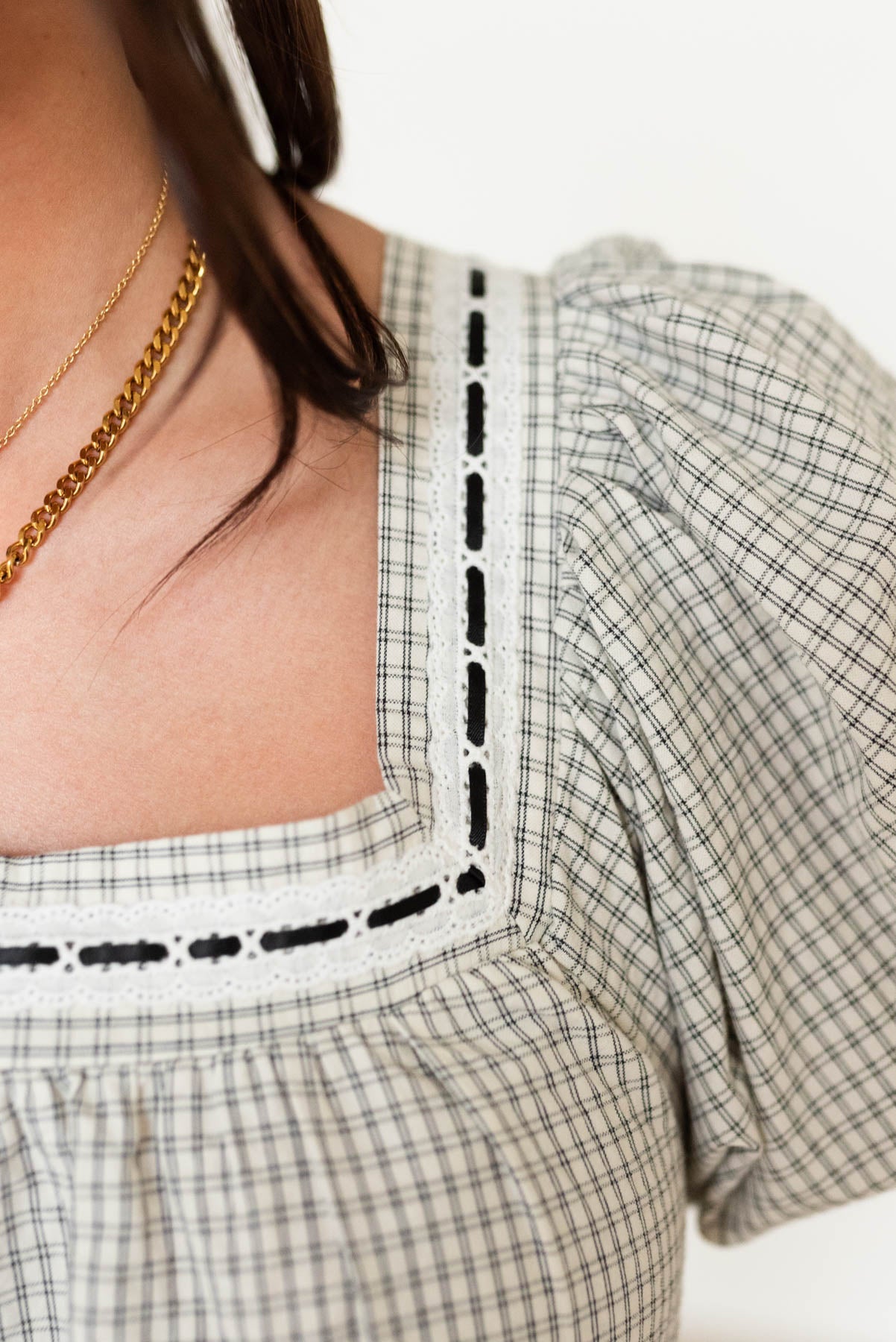 Mackenzie Black Checkered Dress
