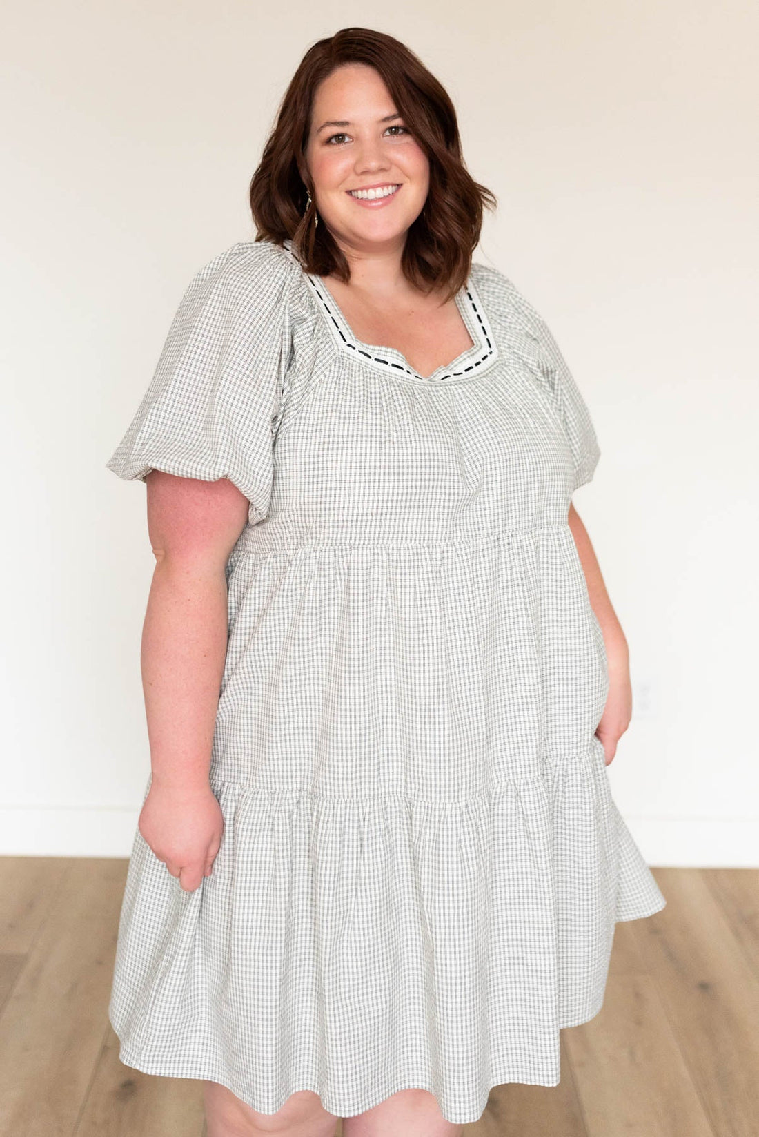 Mackenzie Black Checkered Dress