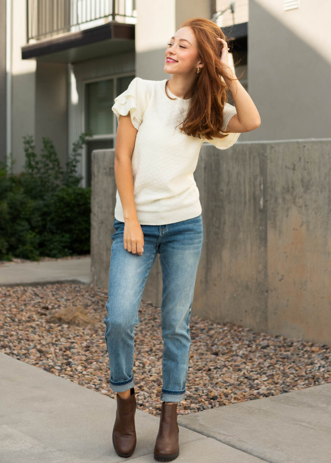 Maddox Ivory Sweater Top