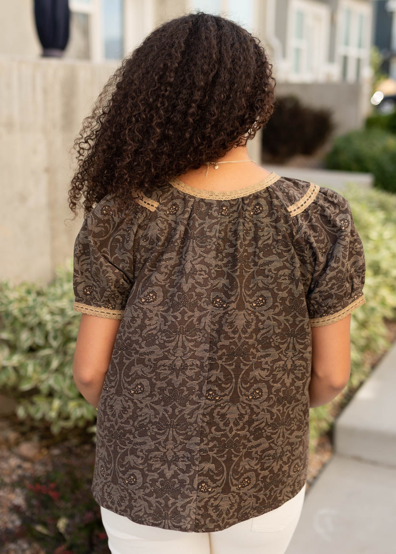 Madison Brown Pattern Top
