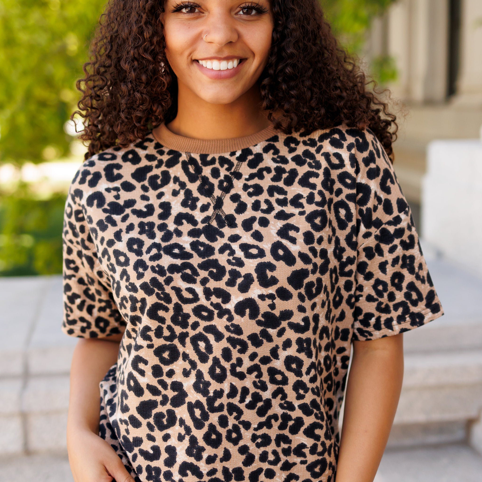 Magen Brown Leopard Top