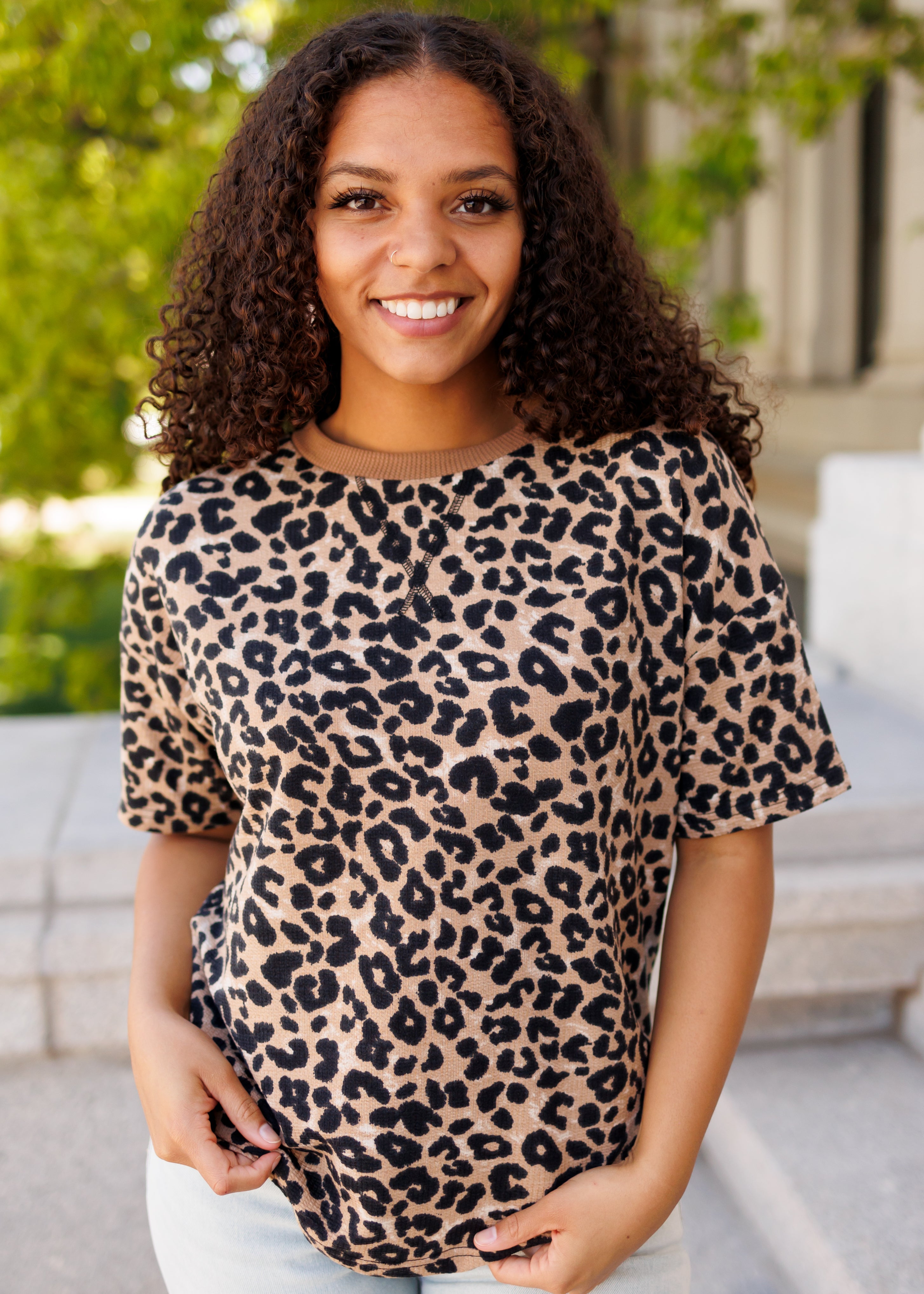 Magen Brown Leopard Top