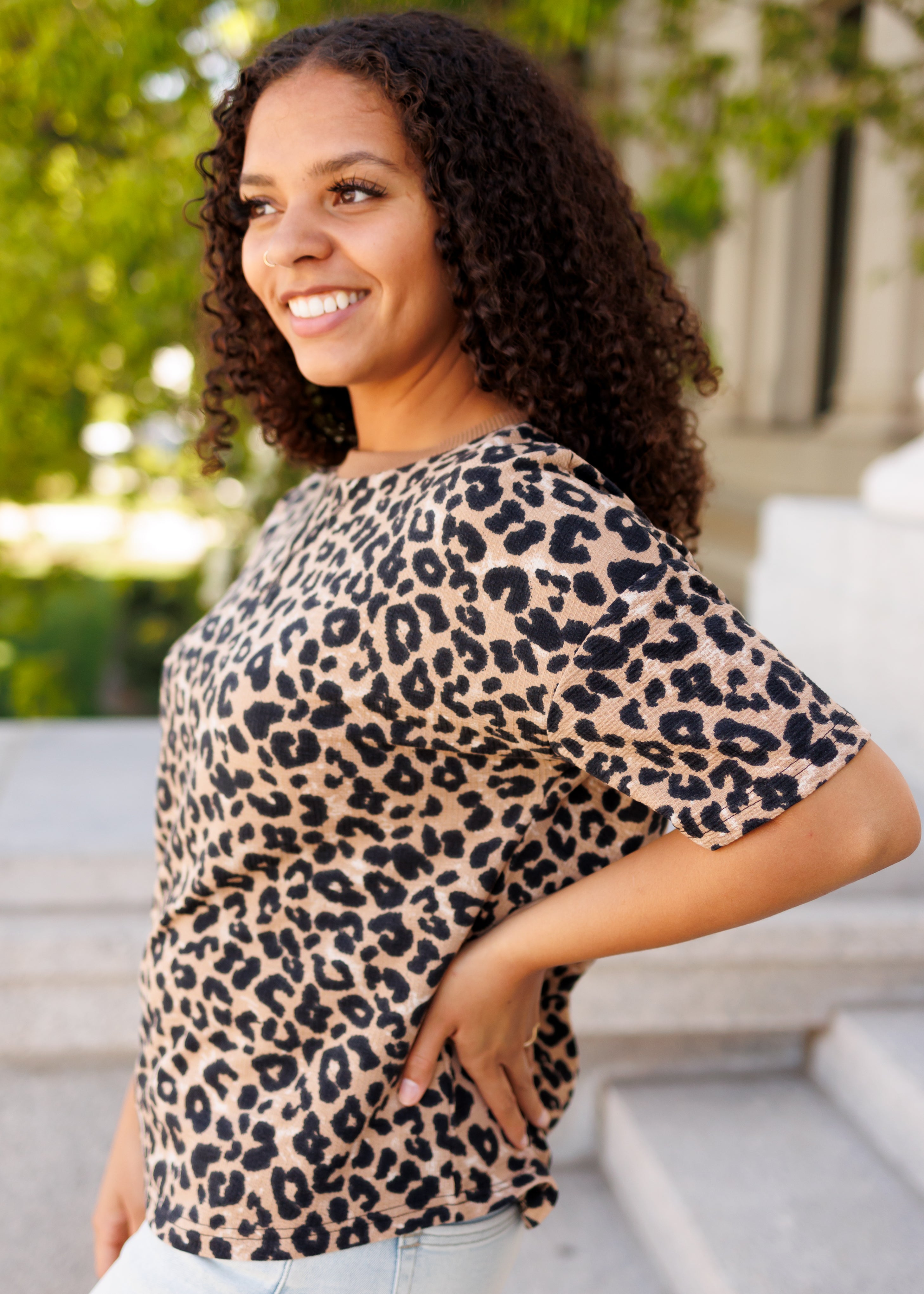 Magen Brown Leopard Top