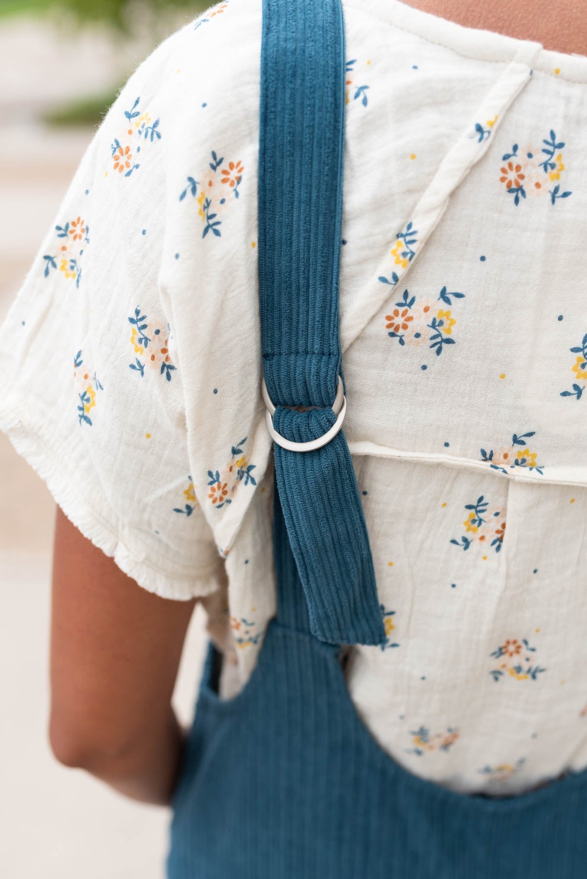 Maisy Deep Aqua Corduroy Overalls