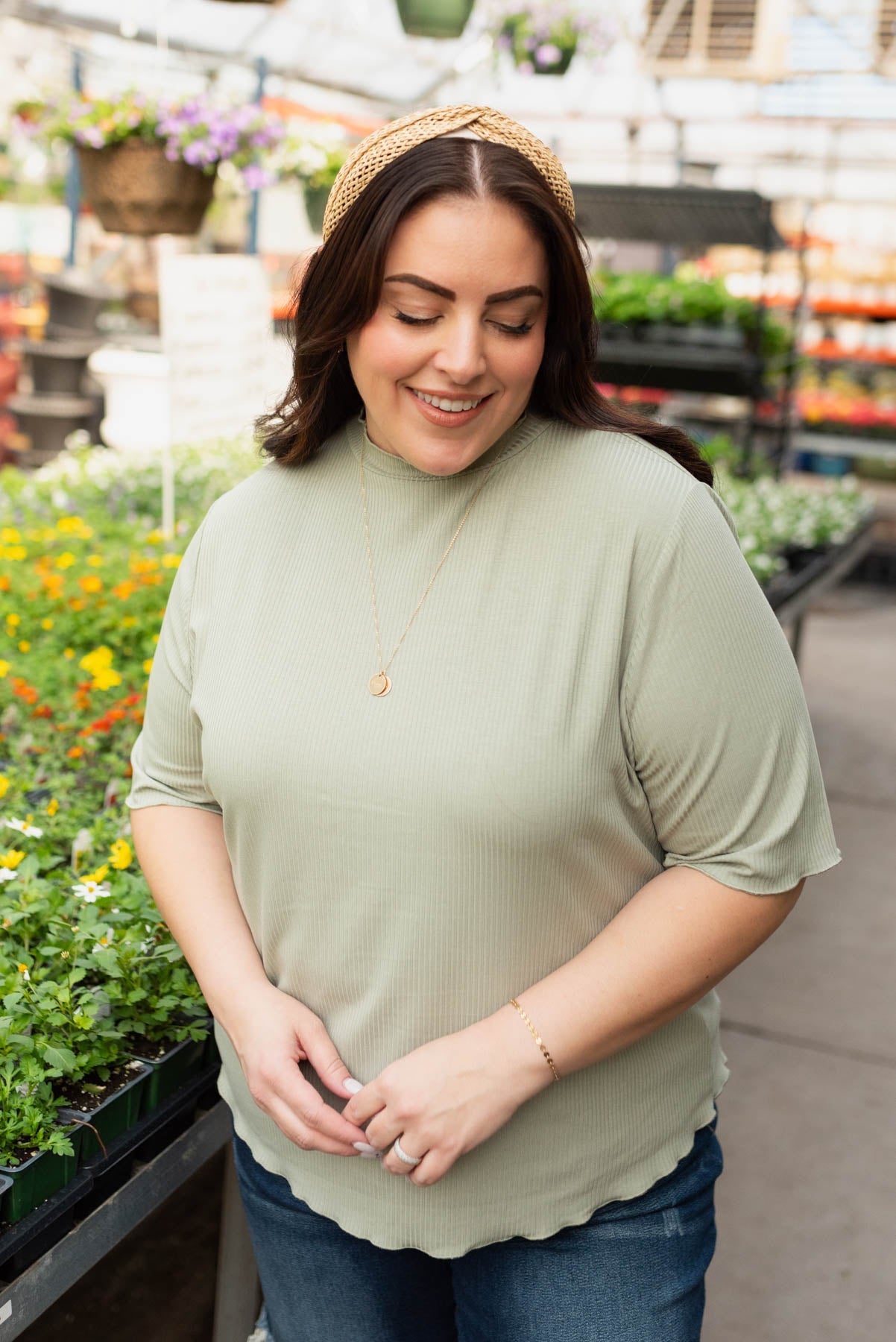 Makelle Sage Textured Knit Top