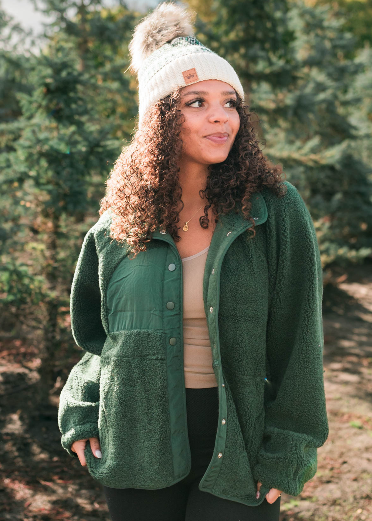 Marline Hunter Green Fleece Jacket